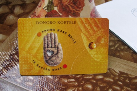 Donoro kortelė