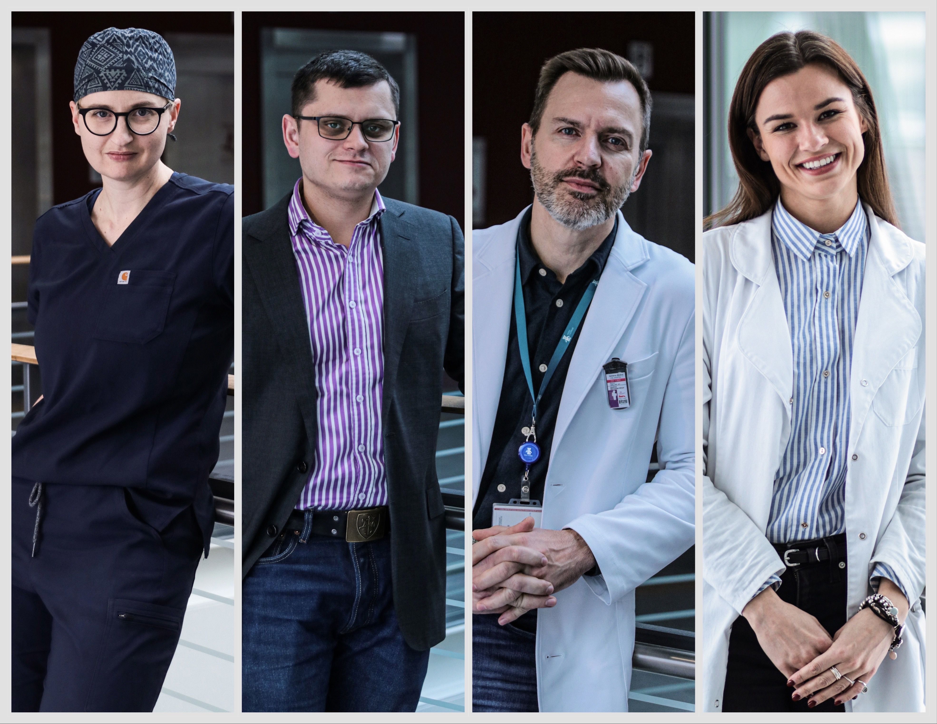 Gydytojai Ona Lapteva, Rimantas Zagorskis, Giedrius Bernotavičius, Goda Sudarytė. 