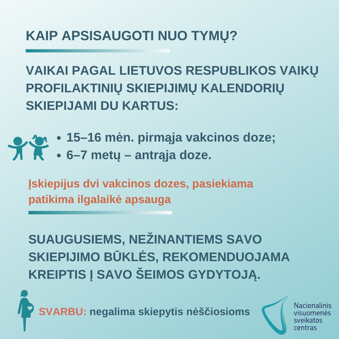 Kaip apsisaugoti nuo tymų