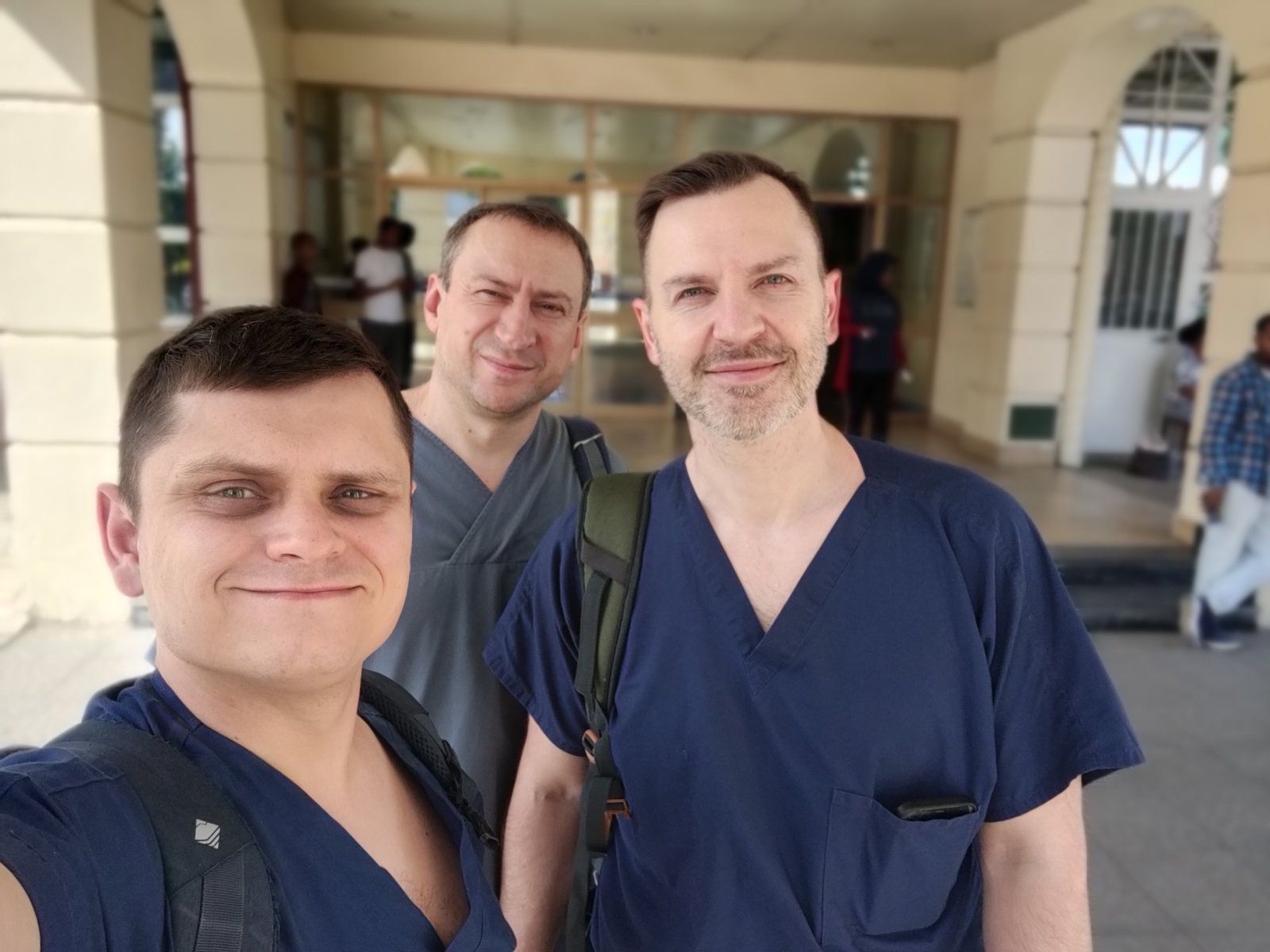 Misijoje dalyvavę lietuviai medikai (iš kairės): dr. R. Zagorskis, slaugytojas A. Maciulevič ir dr. G. Bernotavičiu