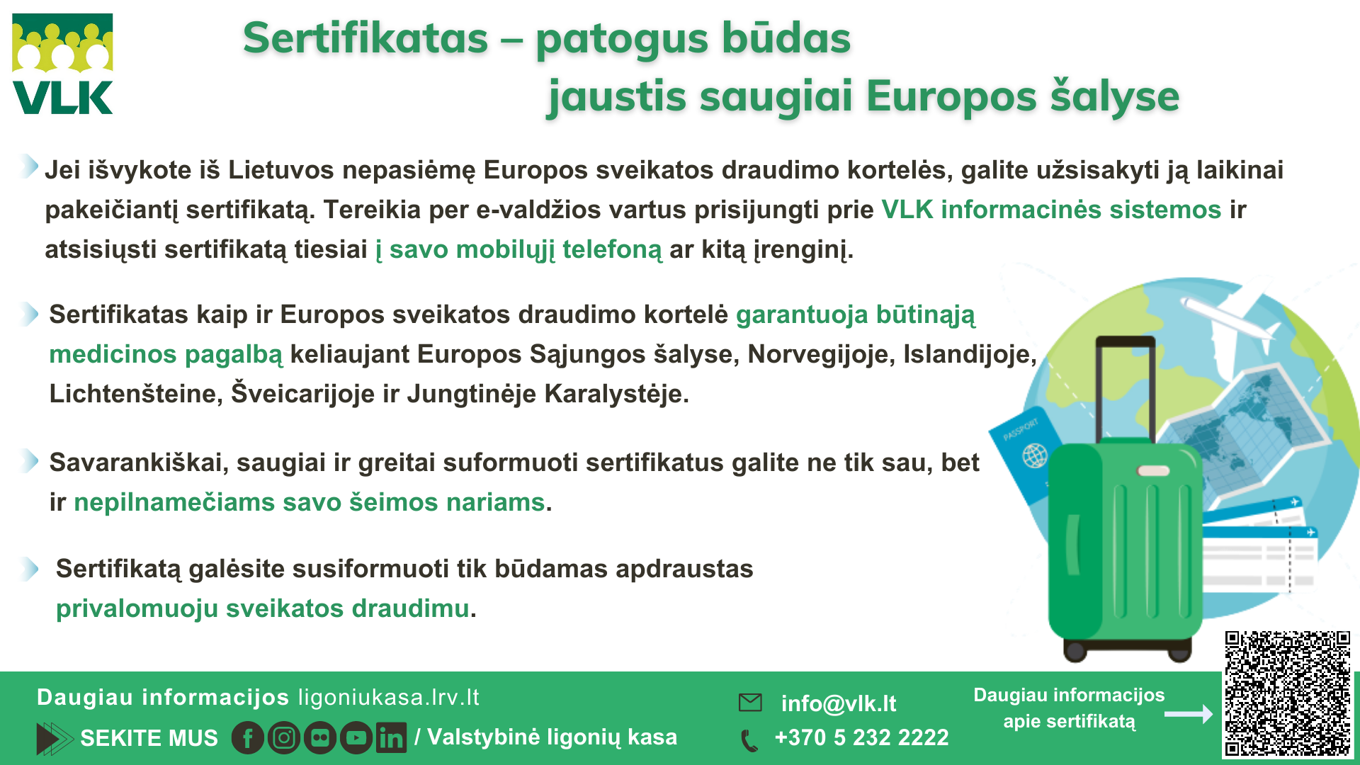 ESDK pakeičiantis sertifikatas, VLK infografikas
