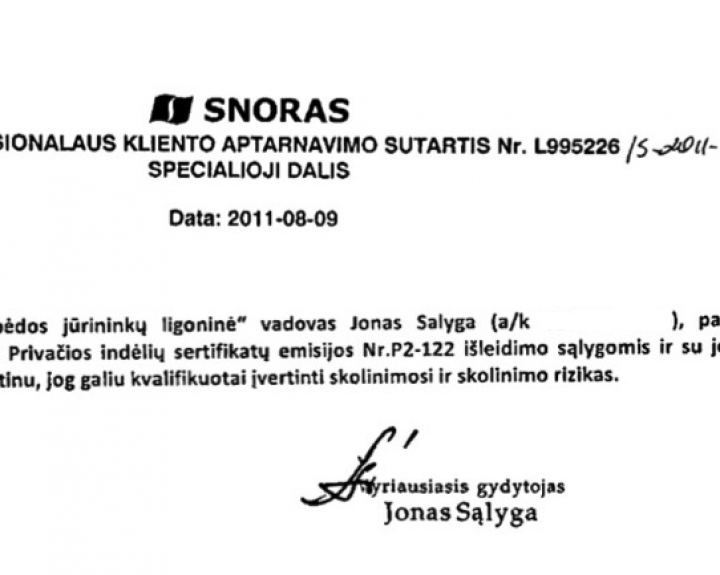 Sukaupti 23 mln. Lt – neprofesionaliojo “Snoro” kliento Klaipėdos Jūrininkų ligoninės fokusas?