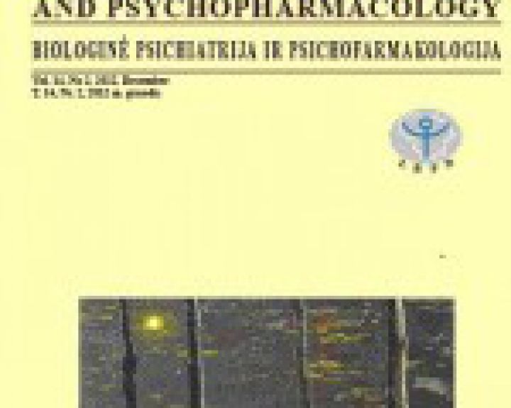 Naujas „Biologinės psichiatrijos ir psichofarmakologijos“ mokslinio žurnalo numeris