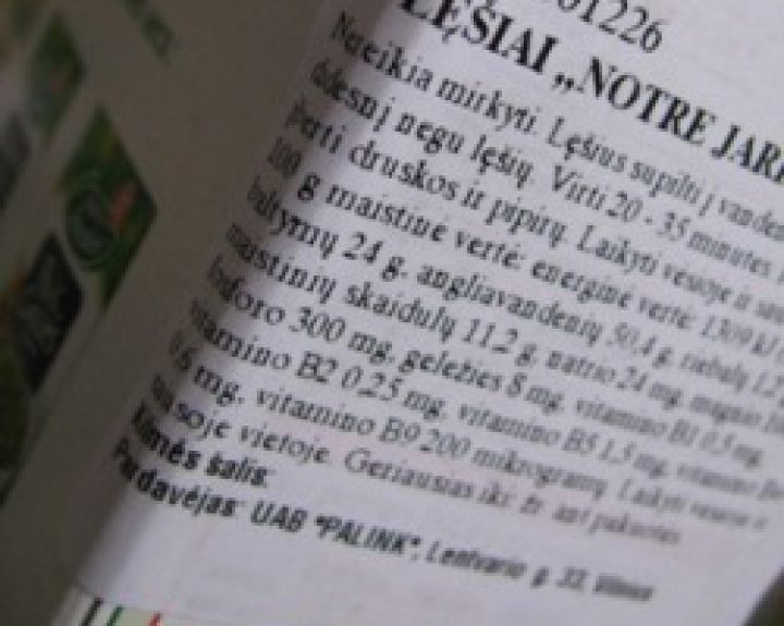 Kaip teisingai perskaityti etiketę