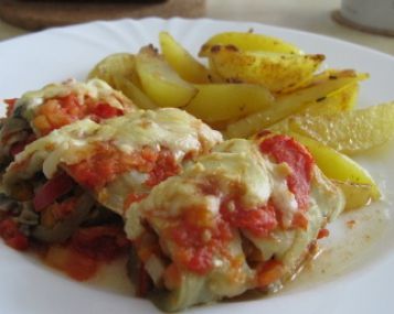 Baklažanų vyniotinis