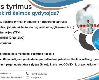 Kokius tyrimus skiria šeimos gydytojas ir kada jie nemokami?