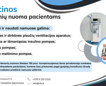 Kada padengiamos medicinos priemonių nuomos išlaidos?