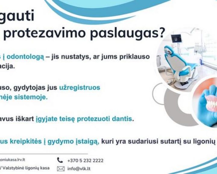 Apie dantų protezavimo kompensavimo sąlygas