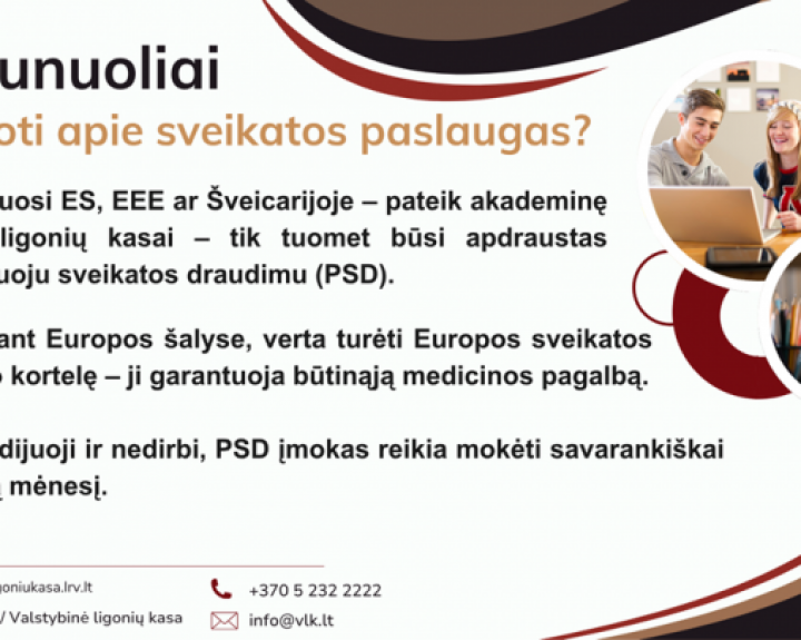 Abiturientams: kaip nelikti be privalomojo sveikatos draudimo