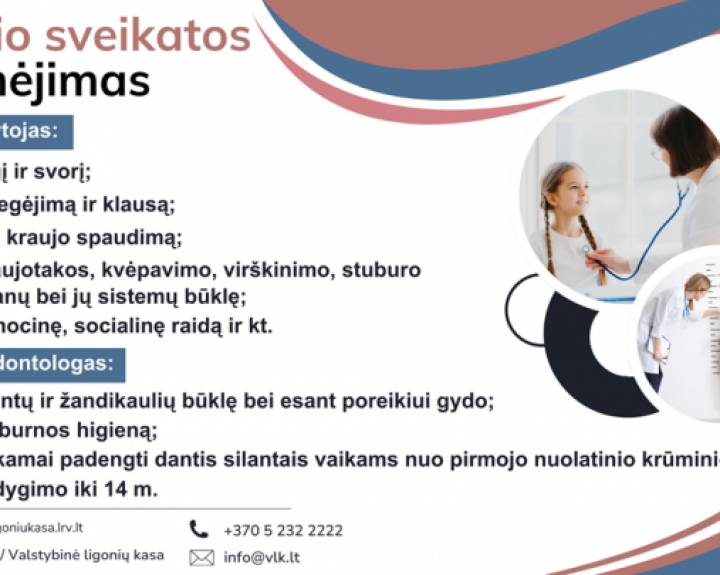 Moksleivių sveikatos patikra: kodėl neatidėti iki rudens