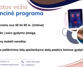 Prostatos vėžio diagnozę kasmet išgirsta per 2 tūkst. vyrų
